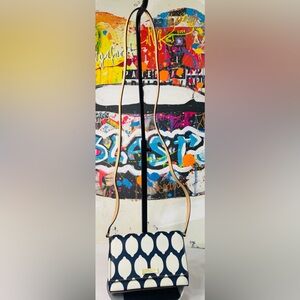 NWOT KATE SPADE Bag Grant Street Crossbody Navy White French Lemons Grainy Vinyl